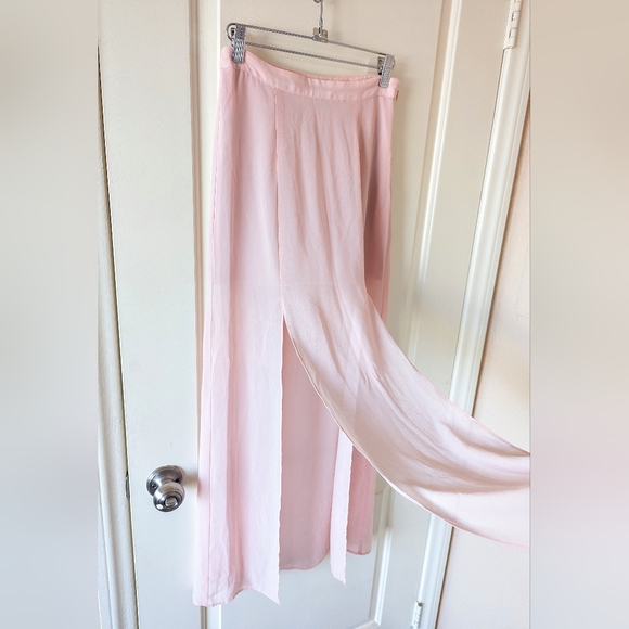 🐰Forever 21 Double Slit Light Pink Maxi Skirt - Picture 4 of 7